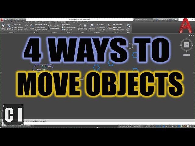 AutoCAD How to Move Objects - 4 Quick Tips to Save Time | 2 Minute Tuesday