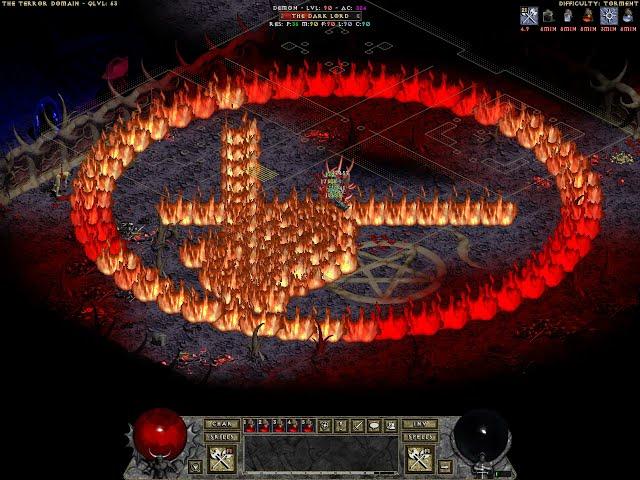 Diablo 1 HD Tchernobog 0.2.0e Barbarian  torment Terror Domain clear