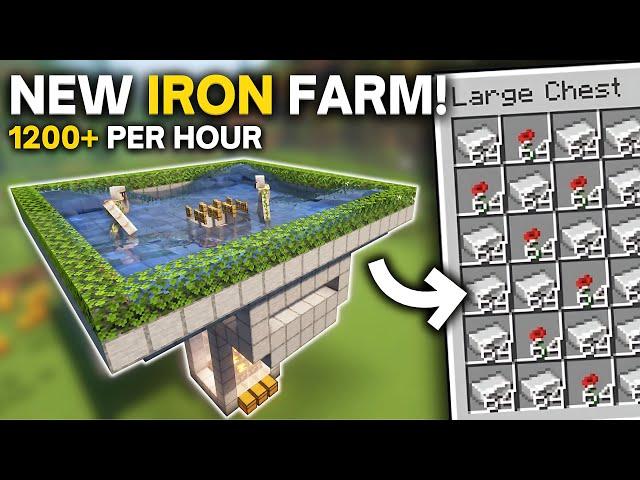 Minecraft New IRON Farm in 1.21 NEW DESIGN Java and Bedrock