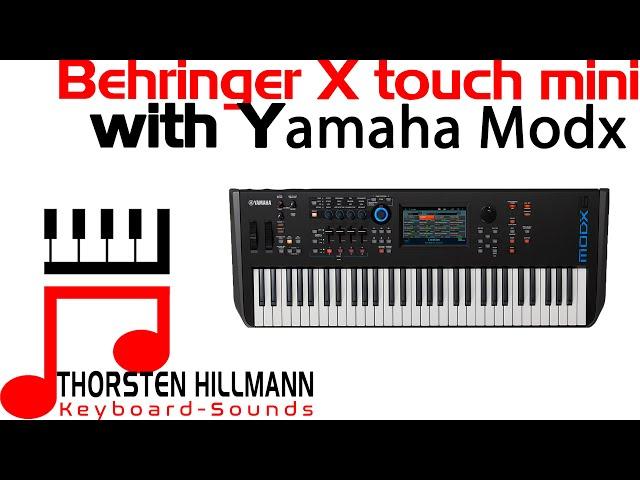 Using a Behringer X Touch Mini with Yamaha Modx for some cool things, scene, samples