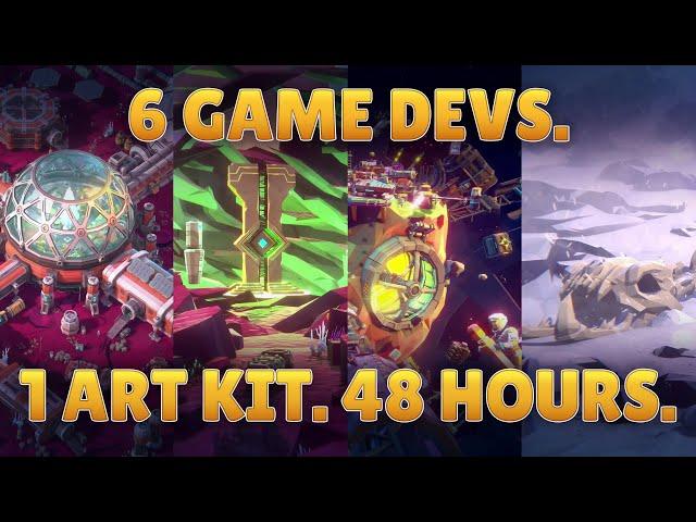 6 Game Devs Make 6 SCI-FI Games using 1 Art Pack! | Game Dev Collab Challenge