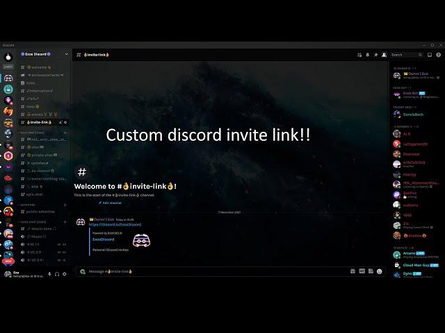 How to make a custom invite link for your discord server