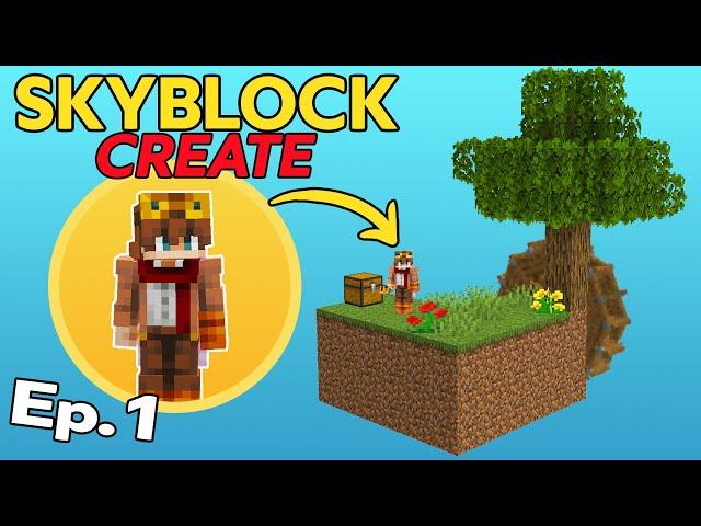 I Tried Minecraft Skyblock, but with the Create Mod