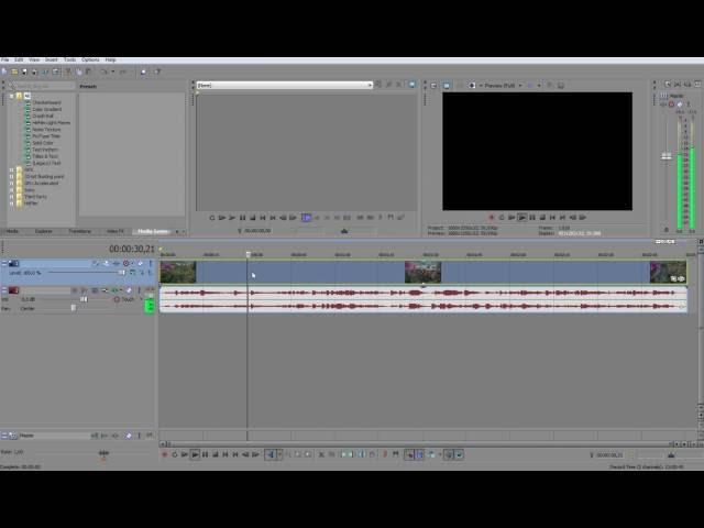 Решение проблемы чёрного экрана в Sony Vegas