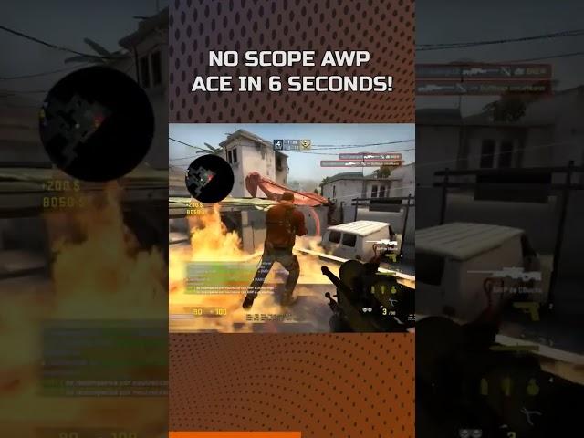 no scope awp ace in 6 seconds #ace #csgo #counterstrike #mirage