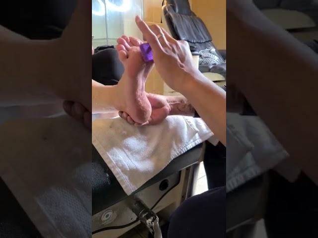 Ticklish Feet? Problem Solve! #shorts #nails #pedicure