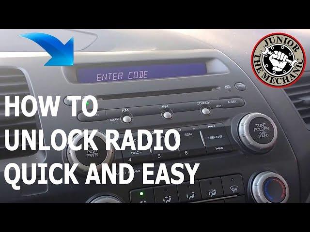 How to unlock factory car radio