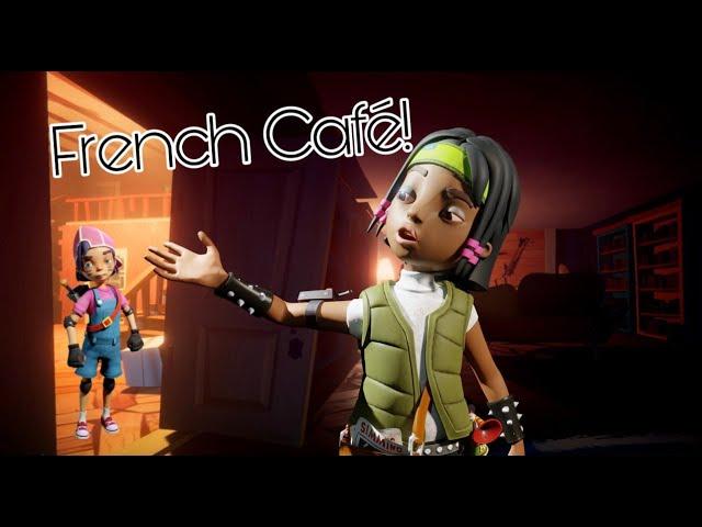 BRAVE ENTERS A FRENCH CAFE?! - Secret Neighbor - Gameplay With Grimace - Edited