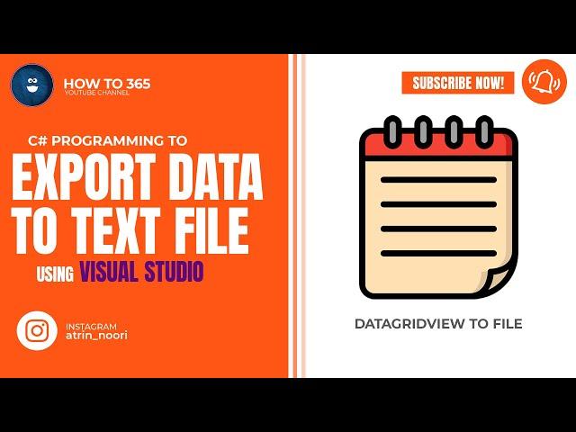 Export Data to Text File | C# | WinForms
