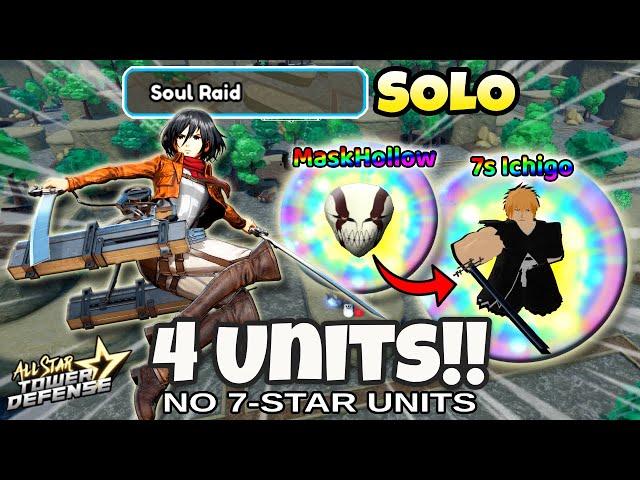 Solo Soul Raid (No 7-Stars: 4 Banner Units Only!) | All Star Tower Defense Roblox | astd