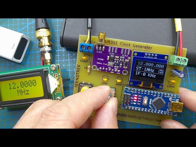 Si5351 Clock Generator for Arduino Projects | PCB Assembly and Frequency Meter Testing