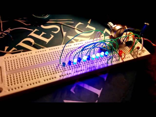 NE555 and 4040 IC Blue LEDs