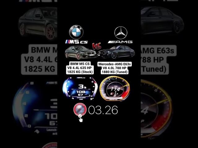 BMW M5 CS F90 635HP vs Mercedes AMG E63s W213 788HP #m5cs #e63s #acceleration #beschleunigung