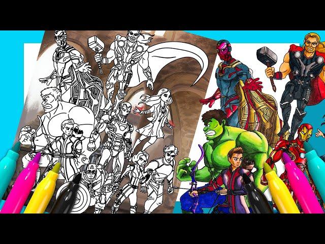 The Avengers Age of Ultron Cover Coloring page