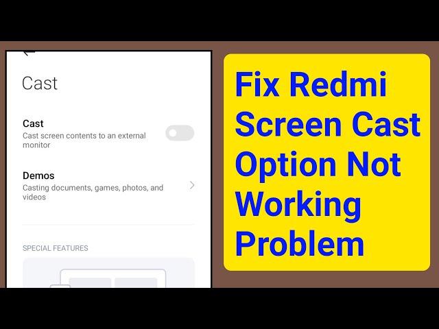 Redmi Screen Cast Option Not Working Problem Solve (2023 Update)। Fix Redmi mi Screen Cast Problem