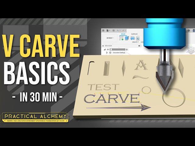 Beginner's Guide to V Carving in Fusion 360 -  [2022] CNC V Carve Tutorial