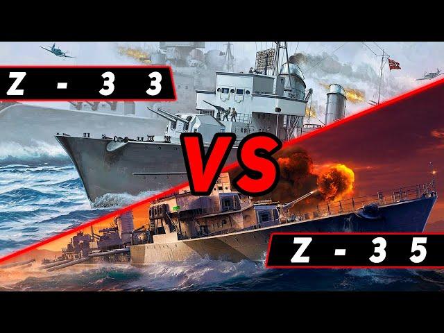 ЭСМИНЕЦ Z-33 VS Z-35! VKPLAY TWITCH TROVO YOUTUBE МИР КОРАБЛЕЙ | WORLD OF WARSHIPS!