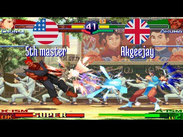 FT5 @sfa3: 5th master (US) vs Akgeejay (GB) [Street Fighter Alpha 3 Fightcade] Aug 26