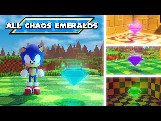 All Chaos Emerald Locations - Sonic Star-Drop (Sonic Roblox Fangame)