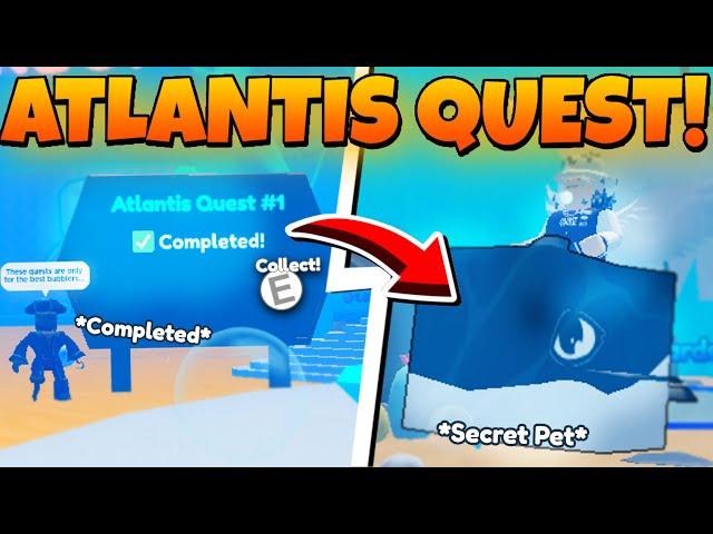 *NEW* ATLANTIS Quests COMPLETED! What's The Prize?! (Roblox Bubble Gum Clicker)