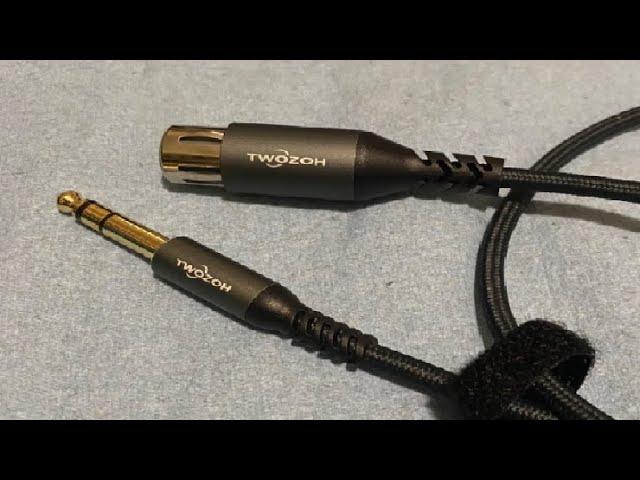 Twozoh XLR Female to 1 4 TRS Cable 15FT Review, Good Connection with Great Clarity…