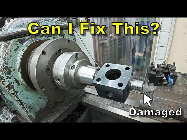 Hydraulic Cylinder Trunnion Mount Repair - Manual Machining