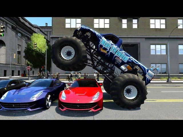 GTA IV Blue Thunder Monster Truck Crash Testing