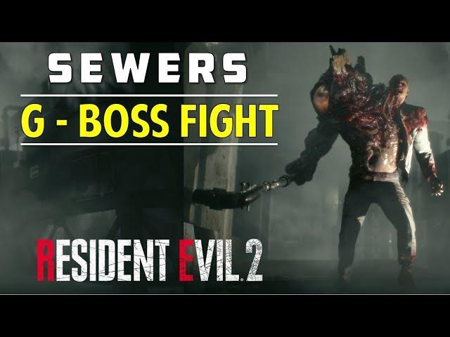 How to Defeat G (Stage 2) in Sewers | Boss Fight | Leon's Story | Resident Evil 2