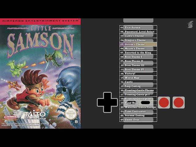 Little Samson Soundtrack (NES OST, 23 Tracks)