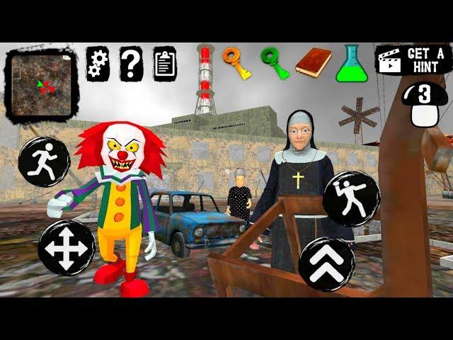 НОВЫЙ ДОМ СОСЕДЕЙ Гренни и Монахиня КЛОУН обновленная игра GRANNY evil nun clown neighbor