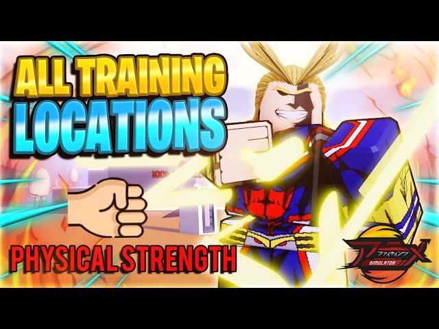 Roblox Anime Fighting Simulator All Training Areas - Strength Edition