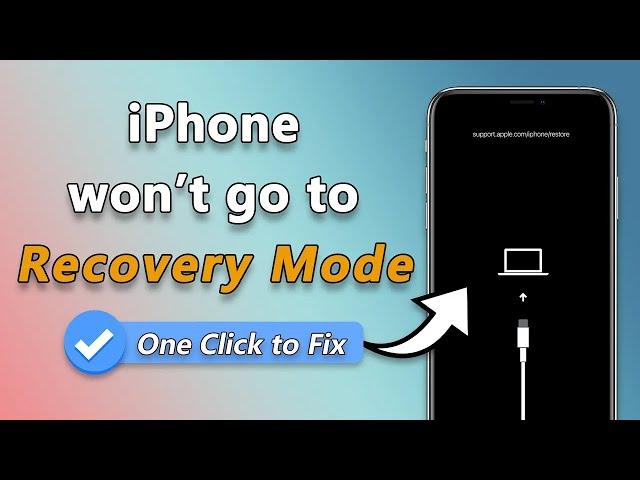 [2024 Update] One Click to Fix iPhone Wont Go into Recovery Mode