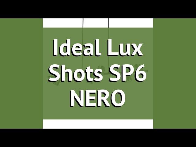 Люстра Ideal Lux Shots SP6 NERO обзор: светильник Ideal Lux Shots SP6 NERO 30 Вт, где купить