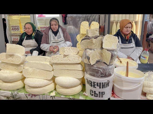 Dagestan!! Huge market! Homemade cheese, Miracle, Kurze! Smoked chicken! Makhachkala!