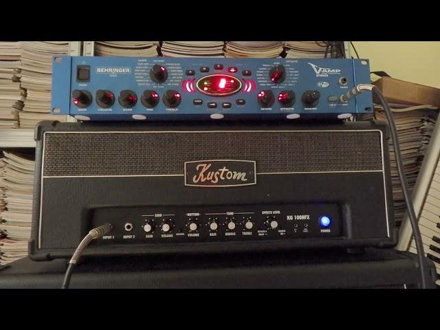 Kustom KG100HFX with KG412 cabinet and Behringer V-Amp playthrough