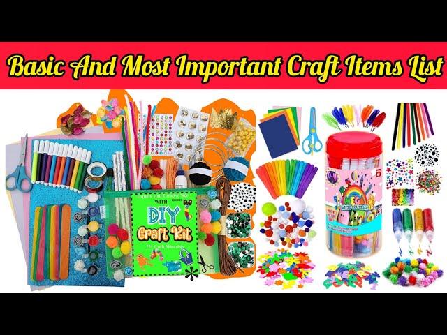 Basic And Most Important Craft Items List | Craft Stationary Items List With Name And Picture |