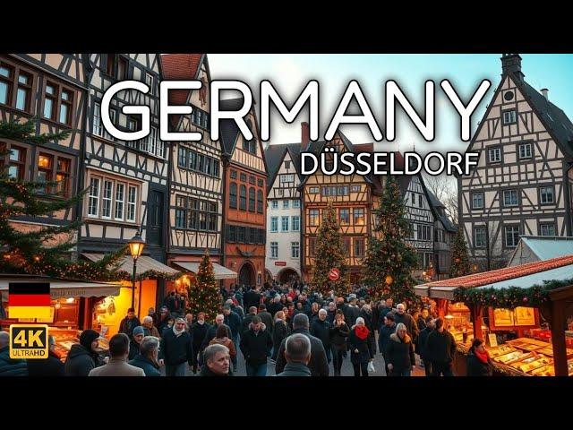 Germany 4K, Düsseldorf Walking Tour In Night - 2024