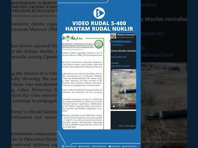Video Rudal S 400 Hantam Rudal Nuklir Pakistan Dihapus India