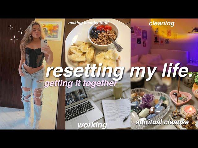 RESETTING MY MESSY LIFE | cleaning my room, being productive, shopping, gym & more