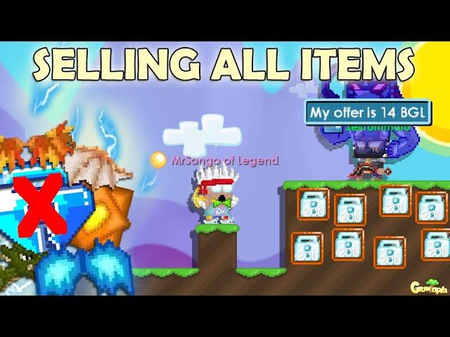 SELLING MY ALL ITEMS FOR BUYING DREAM WORLD!! (BGL LOCKED) | GrowTopia