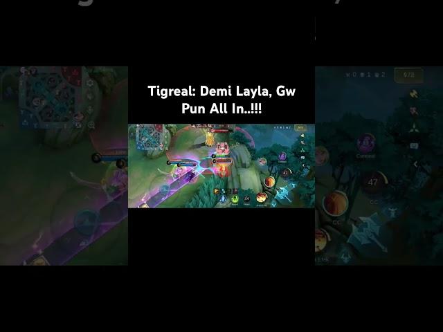 Mobile Legends - Tigreal: Demi Layla, Gw Pun All In..!!! #mobilelegends #mlbb #shorts