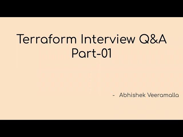 Terraform Interview Q&A Part-01 | DevOps FAQ | #devopsinterviewquestions | #terraform | devops Q&A