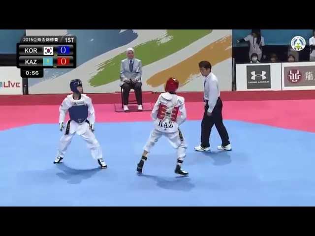 Asian Junior Taekwondo Championships. Final male -45