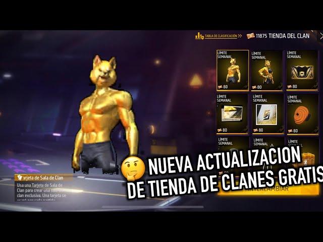 LLEGA la NUEVA ACTUALIZACION de TIENDA DE CLANES GRATIS a FF LATAM  *nueva tienda gratis freefire*