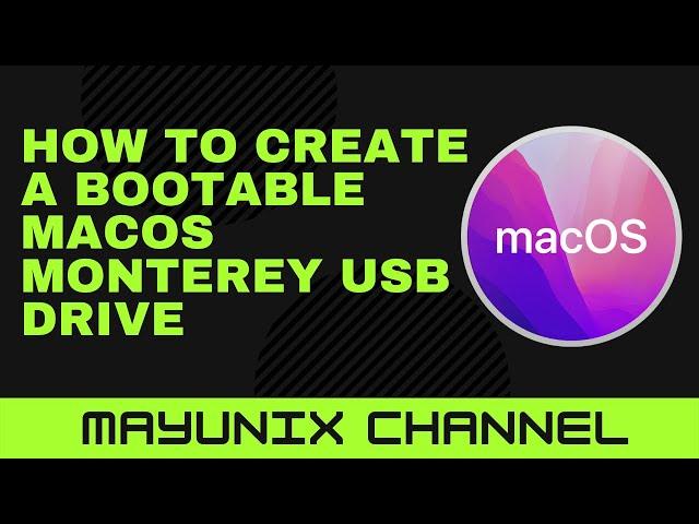 How to create a bootable macOS Monterey USB drive