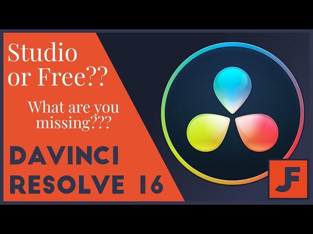 Davinci Resolve Studio vs Free - What do you need - with Davinci Resolve Free Download link