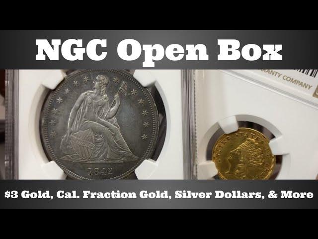 NGC Open Box - $3 Gold, California Fraction Gold, Silver Dollars, & More