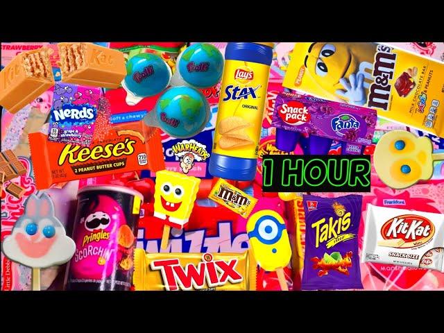 New 101 Yummy Snack Opening Lots Of Candies Junk Food Sweets Treats Satisfying Compilation (1 Hour)