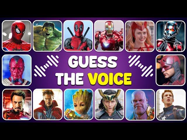 Guess The AVENGERS Character By Voice  Guess The Voice | Avengers Quiz | Spider-man, Deadpool, Thor