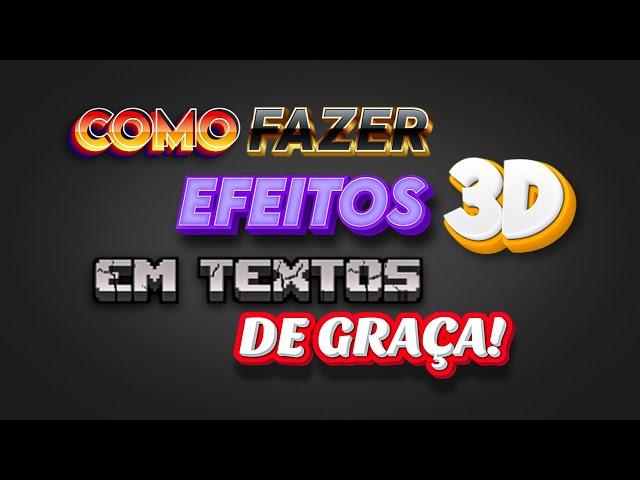 COMO FAZER EFEITO 3D EM TEXTO - Fácil, rápido, online e gratuito!